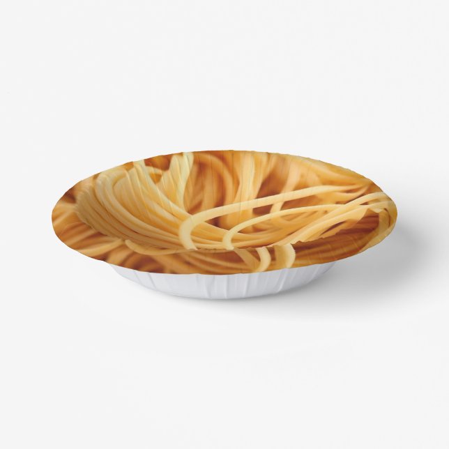 Pasta printed paper plate bowl  (Angled)
