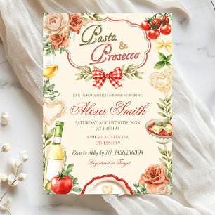Pasta & Prosecco Bridal Shower Invitation