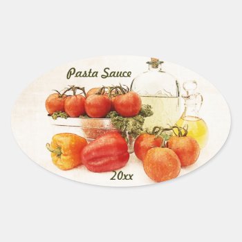 Pasta Sauce Canning Label Sticker by myworldtravels at Zazzle