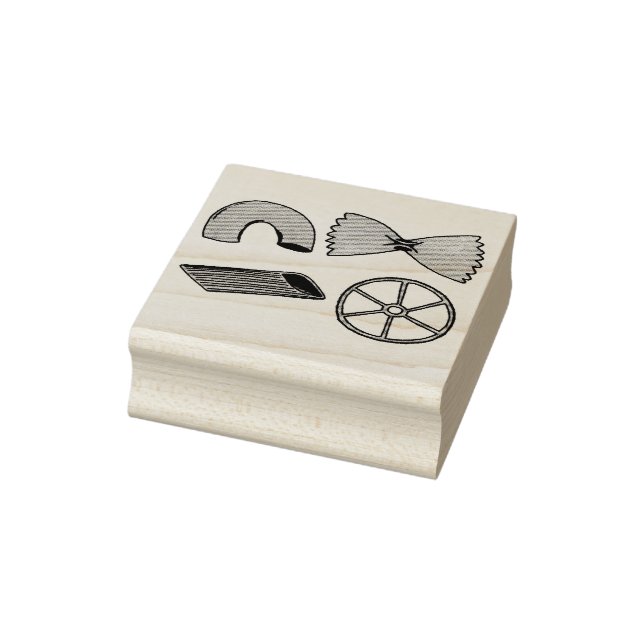 Pasta Shapes Italian Food Penne Macaroni Stamp (Stamp)