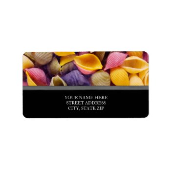 Pasta Shells Address Labels by lifethroughalens at Zazzle