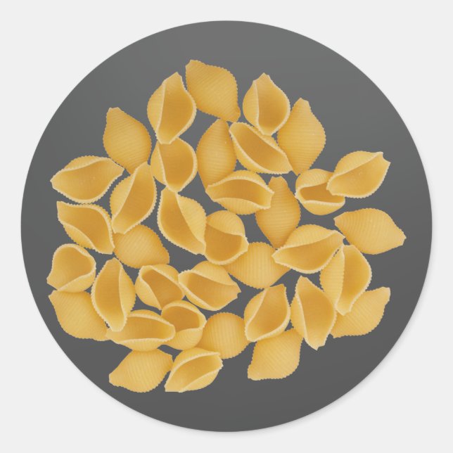 Pasta Shells Classic Round Sticker (Front)