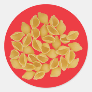 Pasta Shells Classic Round Sticker