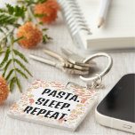 PASTA. SLEEP. REPEAT. KEYCHAIN