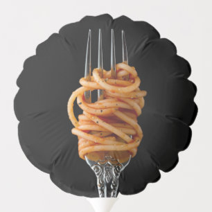 Pasta spun on a Fork, Food Spaghetti Balloon