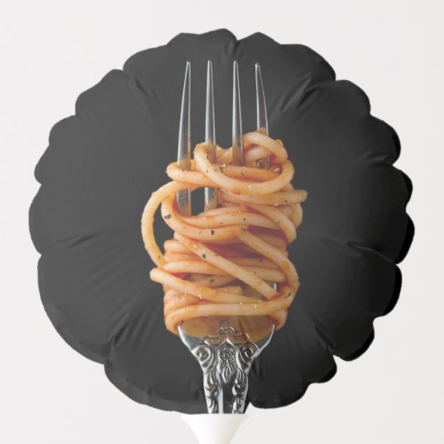 Pasta spun on a Fork, Food Spaghetti Balloon (Back)