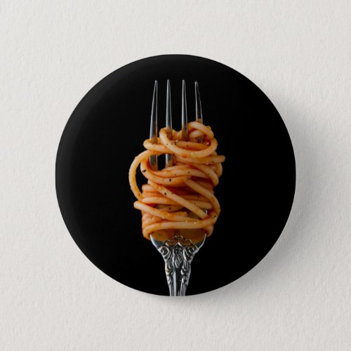 Pasta spun on a Fork Food Spaghetti Button