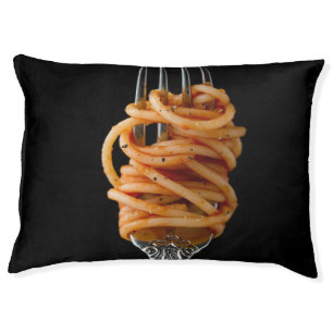 Pasta spun on a Fork, Food Spaghetti Pet Bed