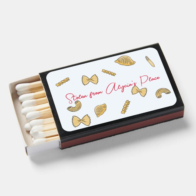 Pasta Stolen from Italian home  Matchboxes (Front Open)