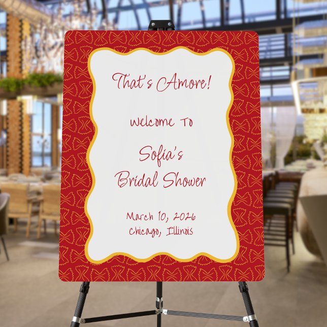 Pasta That's Amore Bridal Shower Welcome Sign (Creator Uploaded)