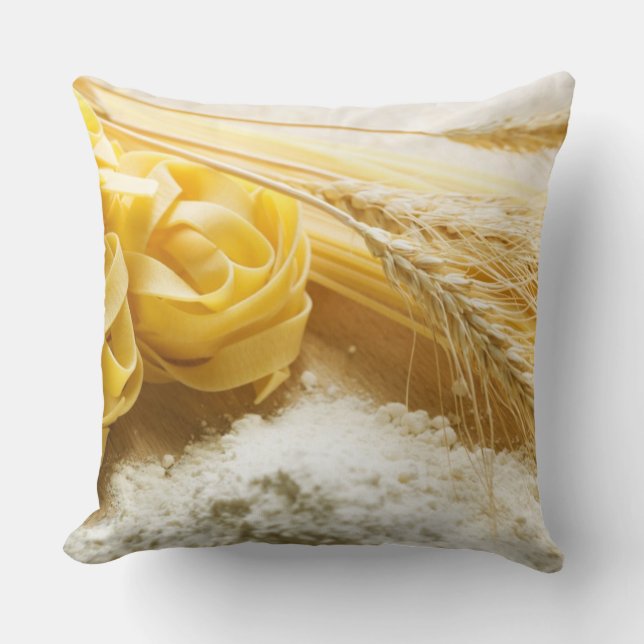 Pasta Throw Pillow (Front)