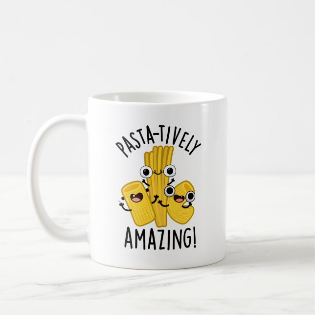 Pasta-tively Amazing Funny Pasta Pun  Coffee Mug (Left)