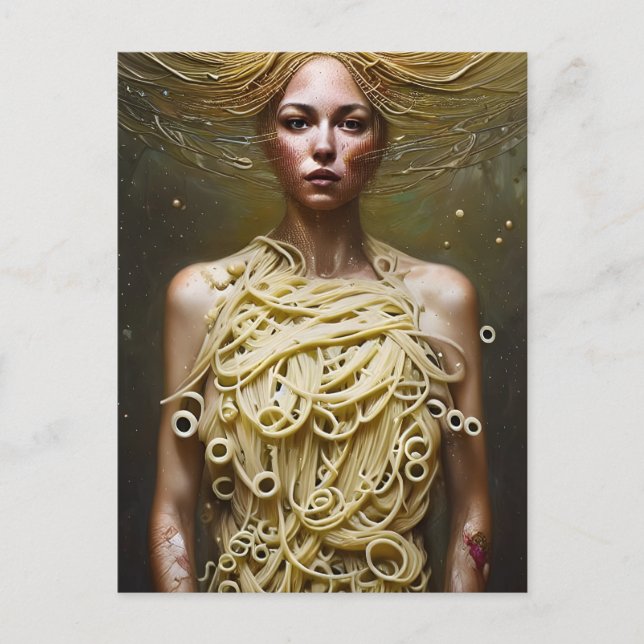 Pasta Woman  Postcard (Front)