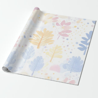 Pastal Colorful Leaf Wrapping Paper