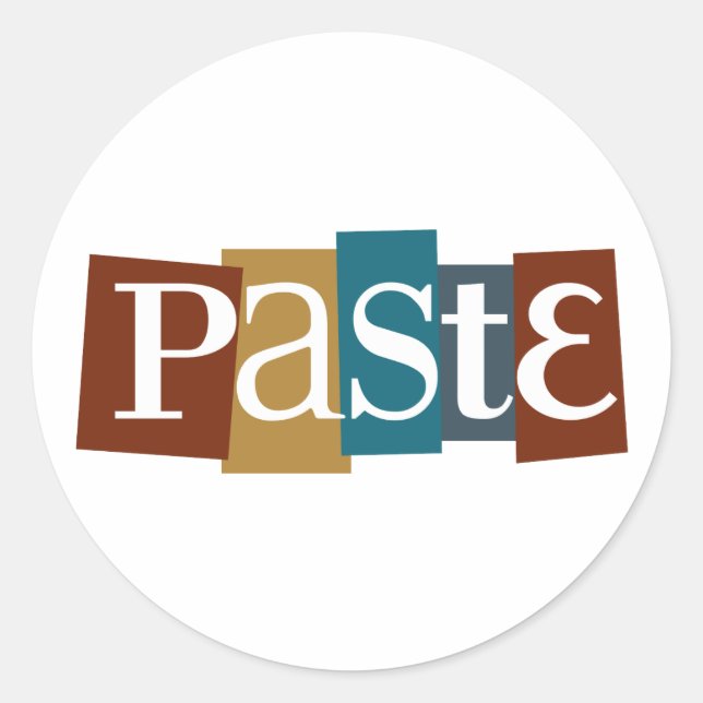 Paste Block Logo Color Classic Round Sticker (Front)