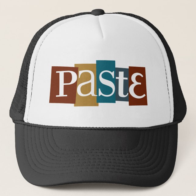Paste Block Logo Color Trucker Hat (Front)
