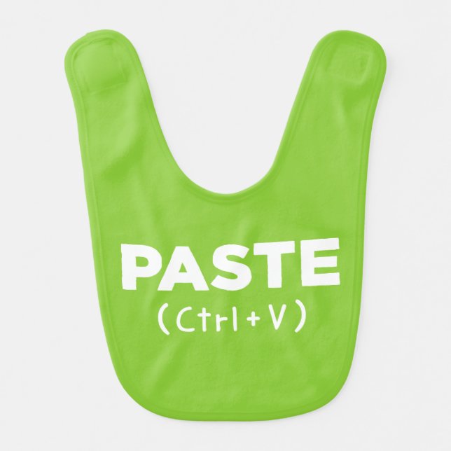 PASTE Ctrl+V {Copy & Paste} Bibs for Twins (Front)