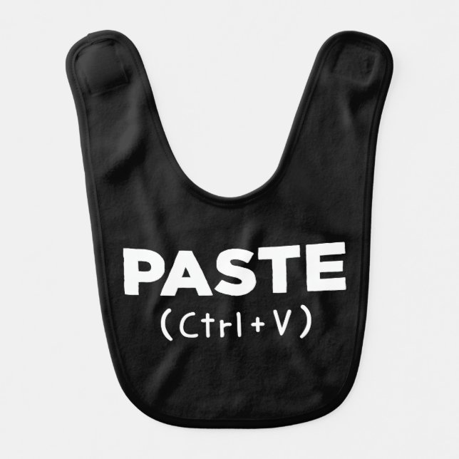 PASTE Ctrl+V {Copy & Paste} Bibs for Twins (Front)