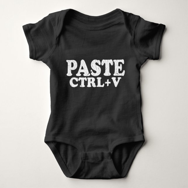 PASTE Ctrl+V Copy Paste Twins Baby Bodysuit (Front)