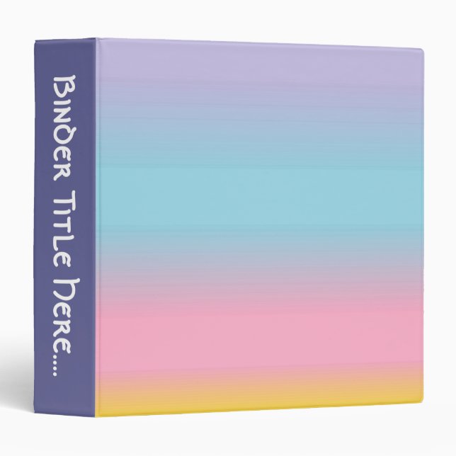 Pastel 1.5" 3 ring binder (Front/Spine)