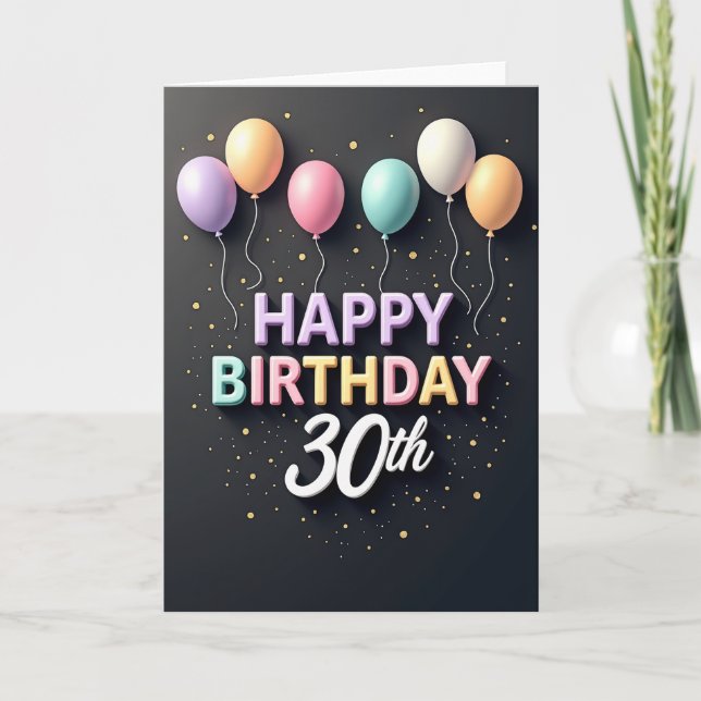 Pastel 3D Birthday Card (Front)