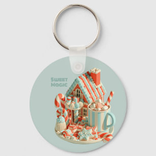 Pastel 3D Candy House Sweet Magic Keychain