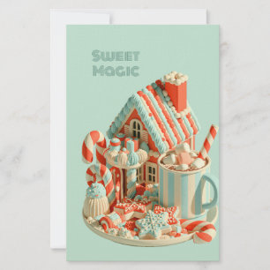 Pastel 3D Candy House Sweet Magic Stationery