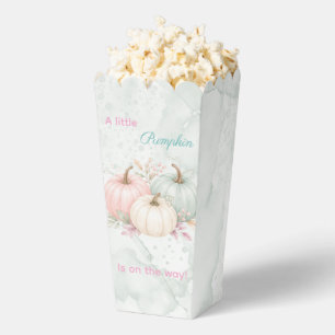 Pastel A Little Pumpkin Is On The Way Baby Shower Favor Boxes