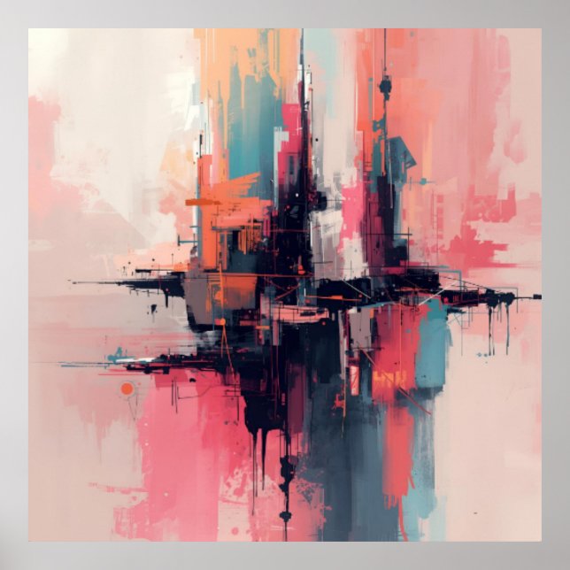 Pastel Abstract 1 Poster (Front)