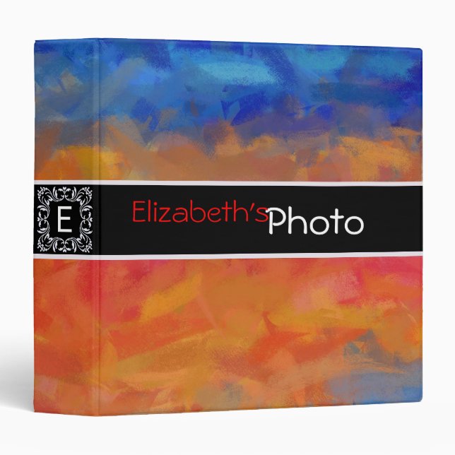 Pastel Abstract Album Photo 3 Ring Binder (Front/Spine)