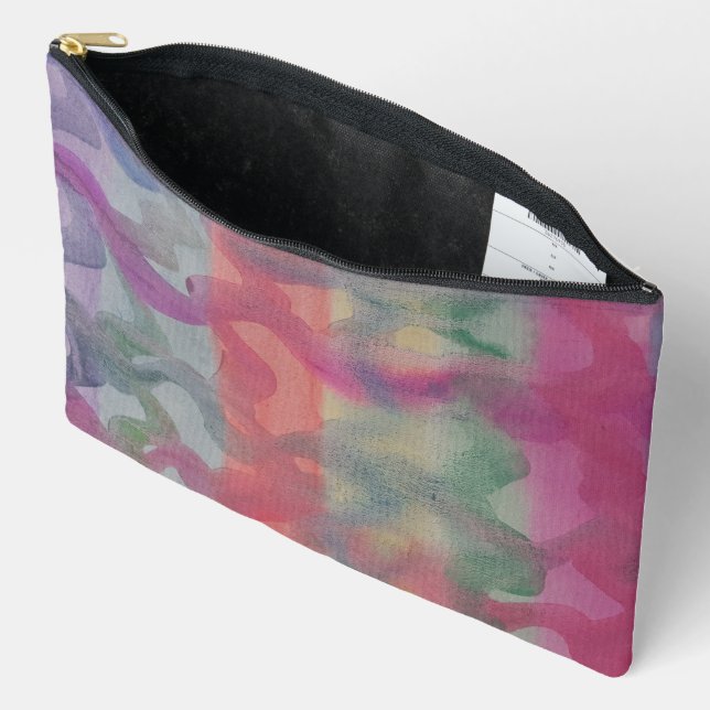 Pastel Abstract Art  Accessory Pouch (Open)