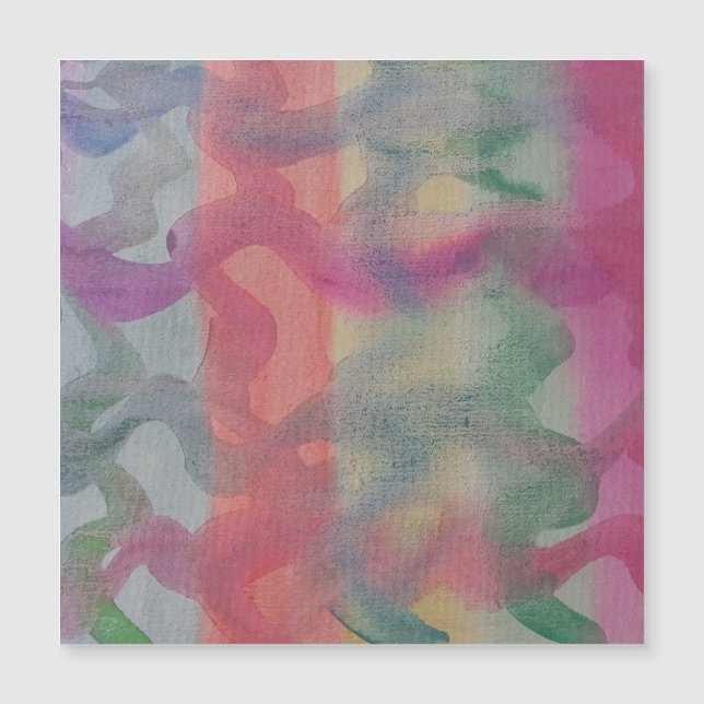 Pastel Abstract Art Magnetic Card (Front)