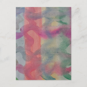 Pastel Abstract Art Postcard