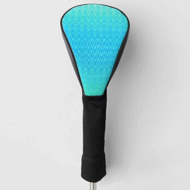 Pastel Abstract Art Teal Turquoise Blue Green  Golf Head Cover (Front)