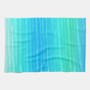 Pastel Abstract Art Teal Turquoise Blue Green Towel