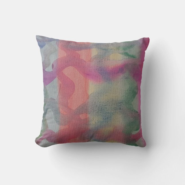 Pastel Abstract Art  Throw Pillow (Front)