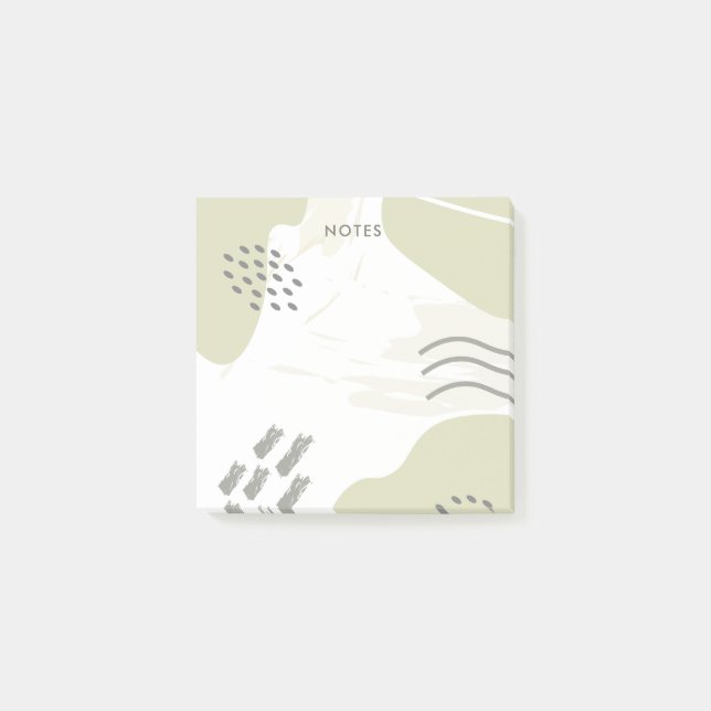 Pastel Abstract Brush Stroke Post-it Notes (Front)