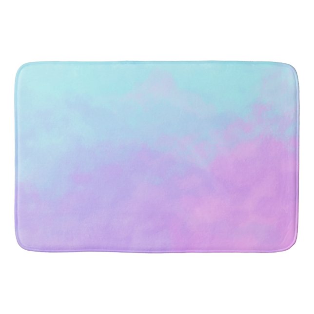 Pastel Abstract Clouds Bath Mat (Front)
