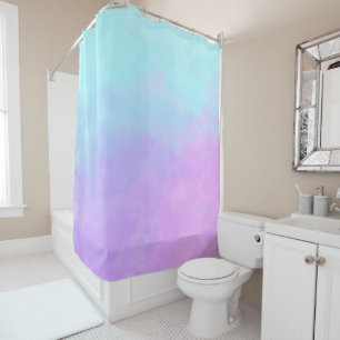 Pastel Abstract Clouds Shower Curtain