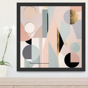 Pastel Abstract Elegance Framed Art
