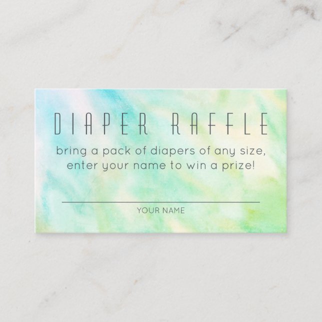 Pastel Abstract Elegant Chic CUSTOM BABY SHOWER Enclosure Card (Front)