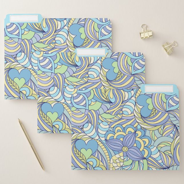Pastel Abstract  File Folder (Set)