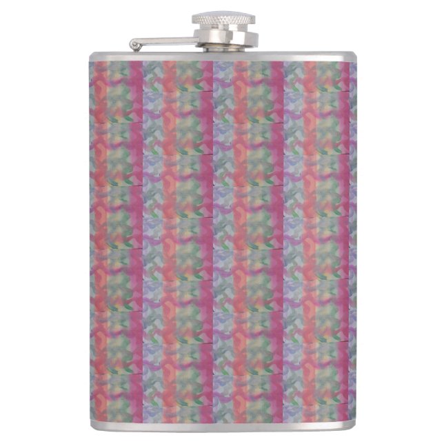 Pastel Abstract  Flask (Front)