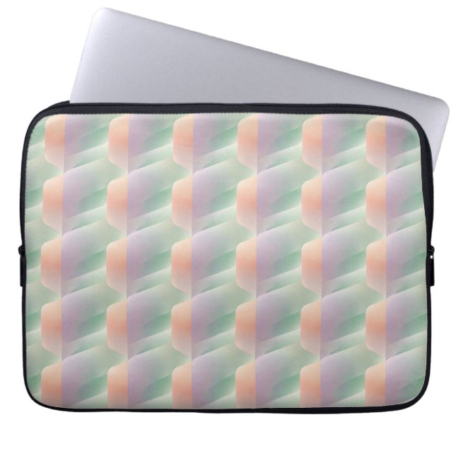 Pastel Abstract Gradient Soft Color Aesthetic Laptop Sleeve (Front)