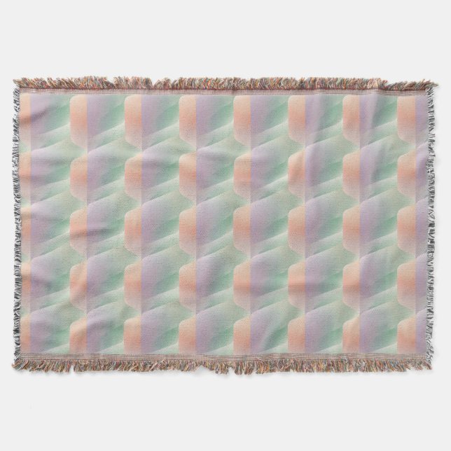 Pastel Abstract Gradient Soft Color Aesthetic Throw Blanket (Front)