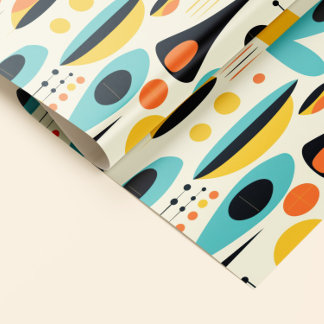 Pastel Abstract Mid-Century Pattern Wrapping Paper