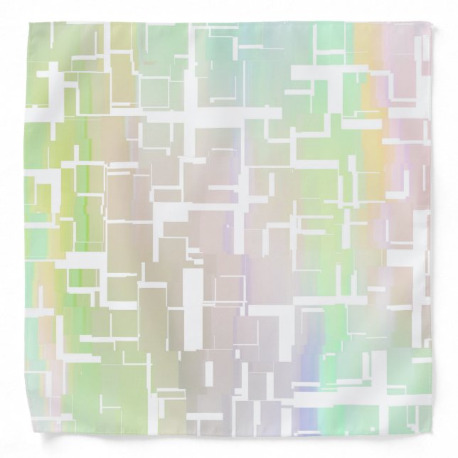 Pastel Abstract Multicolored Pattern Bandana (Front)