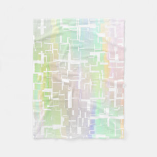 Pastel Abstract Multicolored Pattern Fleece Blanket