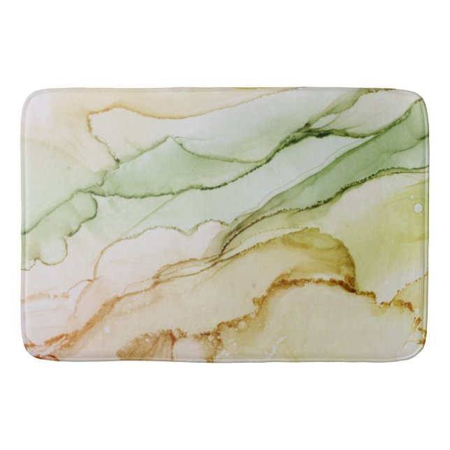 Pastel Abstract Natural Colored Bath Mat (Front)