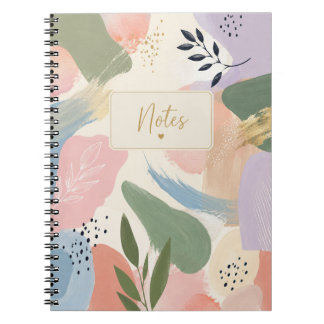 Pastel Abstract Notes Notebook 